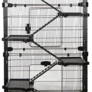 Little Friends Chatsworth Triple 80cm Small Animal Rat Cage, Grey/White