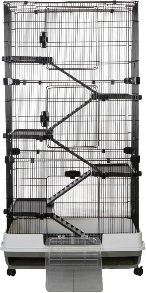 Little Friends Chatsworth Triple 80cm Small Animal Rat Cage, Grey/White