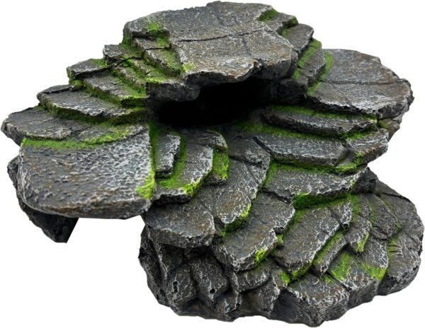 MIOIO Reptile & Amphibian Habitat Hideouts-Reptile Rock Hide Cave - Exceptional Hideout Terrarium Decor Ornament Shelter for Reptiles & Amphibians