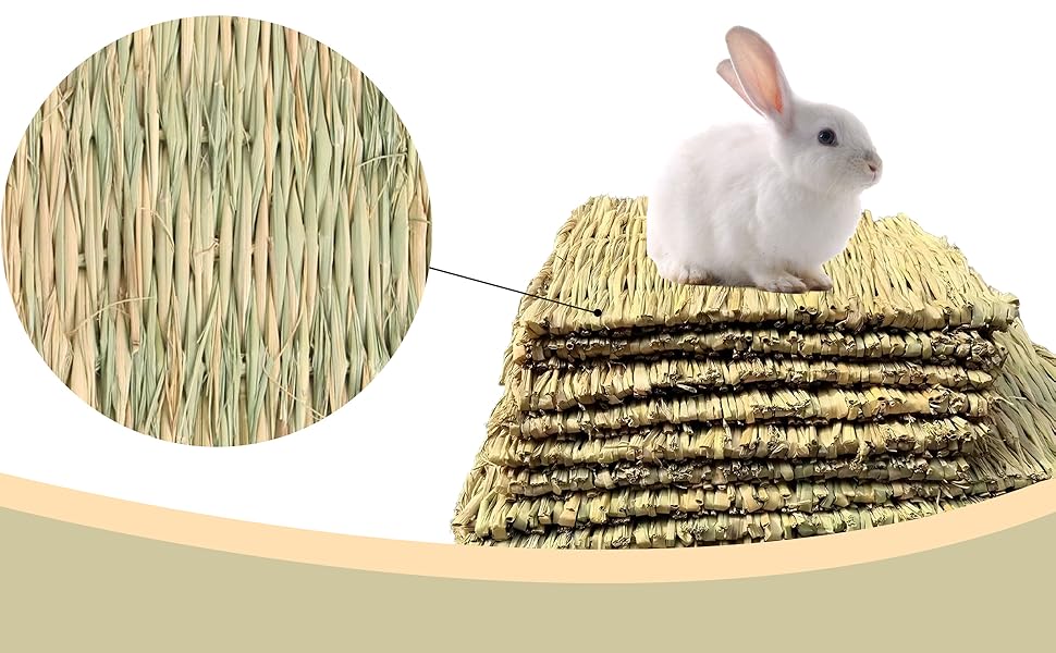 Rabbit Natural Straw Mats Bed Mat