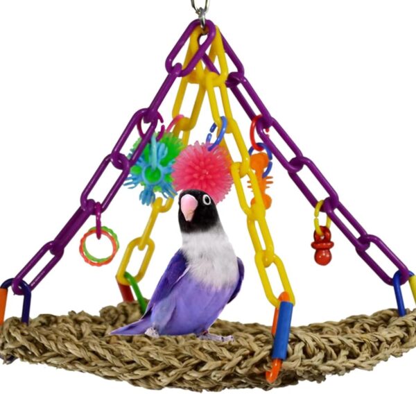 Super Bird Creations SB747 Mini Flying Trapeze Bird Toy, Small Bird Size, 6” x 7” x 9”