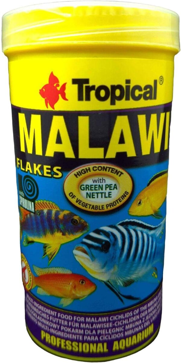 Tropical Malawi Flake - Genuine Food For Malawi Mbuna Cichlid Fish (250ml (50g) TUB)