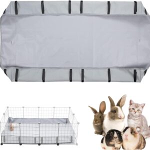 WMYYLX Guinea Pig Cage Tarp, Detachable Guinea Pig Cage Liner, Washable Tarp Bottom Guinea Pig Bedding for Rabbits Hamsters Hedgehogs Ferrets (Gray 120x60x11cm)