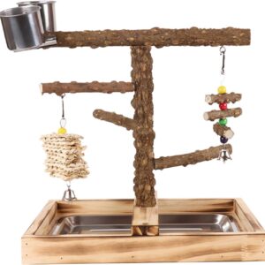 Ywmsfl Lovebirds Parrots Cage Perch Stand Bridge Swing Set Climbing Wooden Bridge Training Toy For Pet Bird